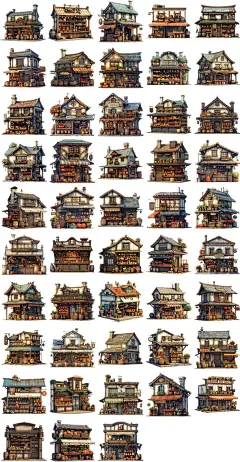 老旧杂货铺零食小屋水果店建筑古老店铺创意元素材海报设计模板-淘宝网