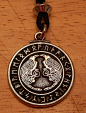 Viking Pendant Raven Rune Necklace - Warrior ODIN'S Ravens Runic Pendant Norse Amulet: 