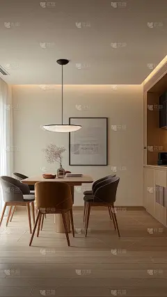 建筑系列通用实景原木风餐厅内部图片