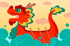 免费矢量龙舟壁纸