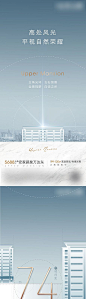 【源文件下载】 海报 房地产 高层 洋房 楼间距 阳台 数字 价值点 高端 调性 融创蓝 273251