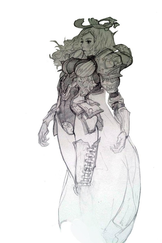 游戏设计手稿原画线稿设定jackui工作室分享