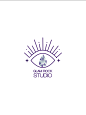 beauty brand eye gem glam lashes logo Logotype