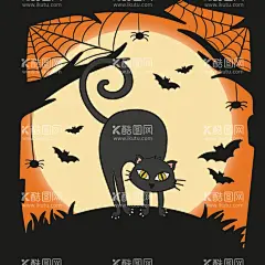 万圣节猫咪  - 源文件下载【酷图网】万圣节猫咪,卡通猫咪,黑猫,万圣节元素,卡通形象,卡通猫,