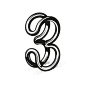 185毛笔 书法 手写 字体设计 logo字体 创意字形参考 排版图形 品牌字体 纯文字 中国风 英文 阿拉伯 数字Extra Ball - Yorokobu Numbers  Numerología Marzo 2014