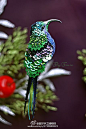 超级精致的亮片珠绣，一只只小鸟栩栩如生，让人膜拜！