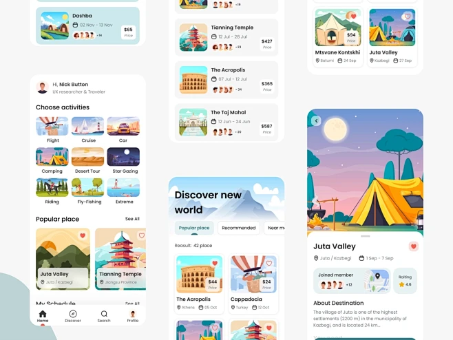 Travel App UI