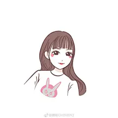 q萌和二次元#每日一水彩##插画头像##手绘##周笔畅# ​​​​