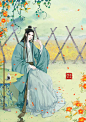 田园文23333-南宫阁_田园,美男,凌霄,青藤,除草_涂鸦王国插画