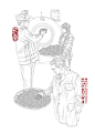 《“昌宁号茶铺”茶叶生产工艺流程插画绘制》_森特笑虎__插画师作品_涂鸦王国gracg.com
