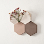 安装在墙壁上的 ~ 六角形“teumsae花瓶 ” | 全球最好的设计,尽在普象网 puxiang.com