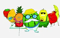 卡通水果人物高清素材 卡通水果 水果人物 绿色 免抠png 设计图片 免费下载