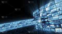 三维图形,电视墙,明亮,魅力,合成图像,水平画幅,无人,影片,现代,数字化显示