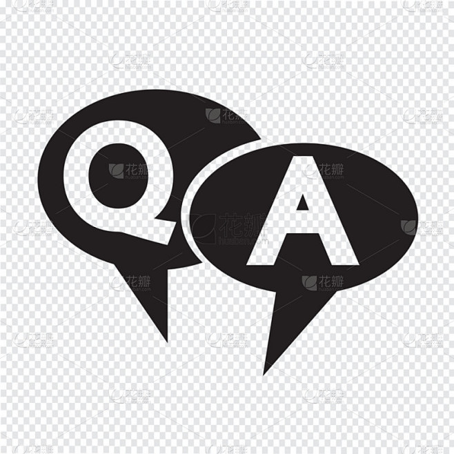 问题答案图标 Q&A 符号