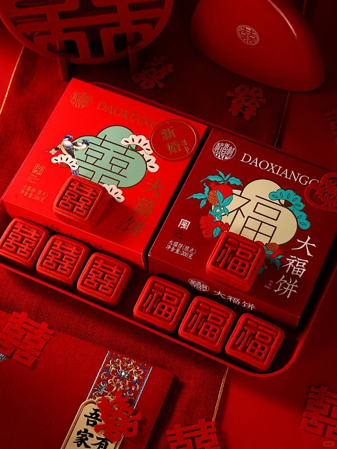 有被惊艳到~！中式喜饼满满的幸福感！ -...