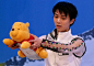 Yuzuru Hanyu of Japan is intervied after his performance during day one of Trophee Eric Bompard ISU Grand Prix of Figure Skating 2013/2014 at the...