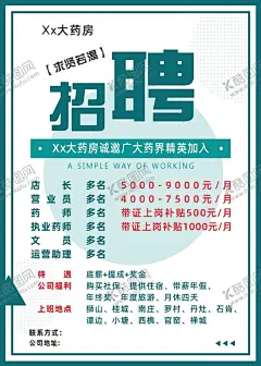 招聘海报 【酷图网】招聘,招聘海报,大药房招聘,大药房,药店