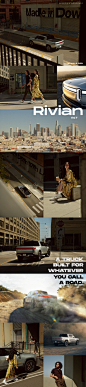 Rivian R1T - Photography by Dejan & Per : Retouching - Jenny Cremer & Dejan SokolovskiMale talent - Jmae Haynes /One management LAFemale talent - Ntsang Mac / Newmark ModelsStyling - Alexandria MontagueHair/Make - Lucy CrawfordProducer - Matthew S