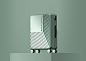 3D dark light Morandise shadow suitcase Tadao Ando Travel trolley case trunk