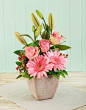 mother's day flower arrangements ideas | Pink Flower Arrangement code: NETSP054 less text Pink lilies, roses ...: 