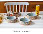 原来是泥日式卡通创意个性复古陶瓷盘子粗陶手工双耳餐盘家用餐具-淘宝网