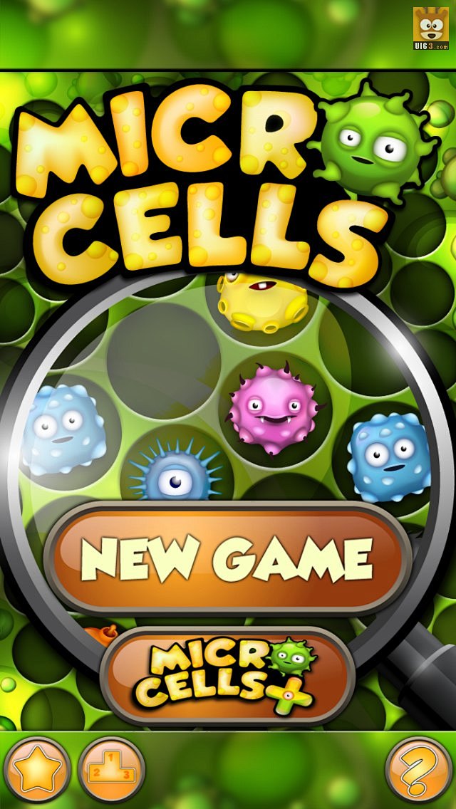 卡通手机游戏ui病毒大作战guigameui