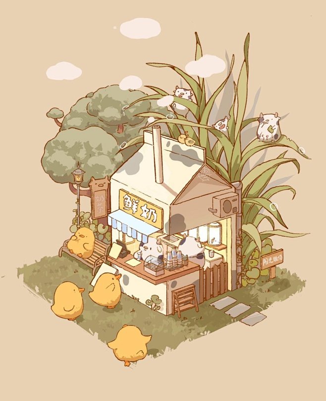 小场景系列_无聊铅笔头__插画师作品_涂...