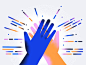 Developer Advocates open source lines code clap hands high five illustration