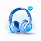 zhangyu_headphone_icon_blue_frosted_glass_white_acrylic_materia_5292f540-1c0f-4094-a0ff-d969ab37c464