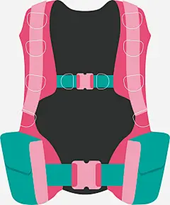 手绘婴儿座椅矢量图免抠素材_新图网 https://ixintu.com 创意 卡通 可爱 婴儿座椅 彩色图 手绘图 简单 矢量图