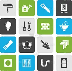 Home repair and renovation icons