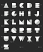 geometrische papier alfabet