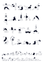 一组人物瑜伽练习动作创意UI插画AI格式Sketch格式Figma格式素材-淘宝网