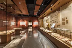 展览馆展厅光效摄影图