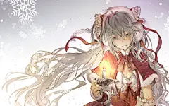 P站 二次元 插画 少女 头像 原创 壁纸 初音未来 VOCALOI 圣诞节 圣诞节初音 id=54126218 King.c@仕事募集 [pixiv