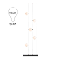 Abacus 5-Light Floor to Ceiling Plug-In LED Lamp – Hubbardton Forge