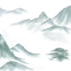 中国风山水水墨高山峻岭