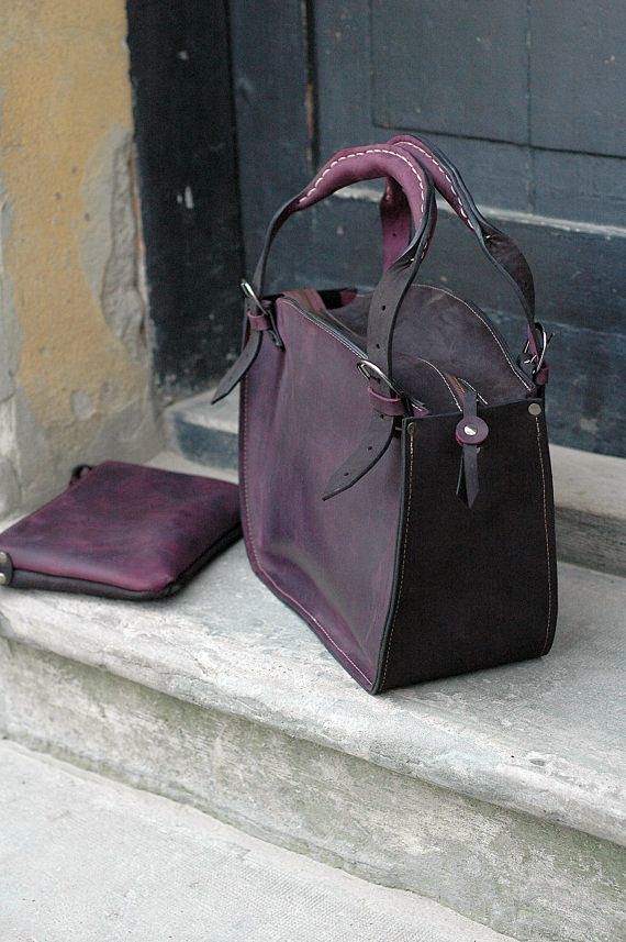 Leather Shoulder Bag...