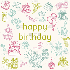 qiong琼采集到生日主题 纸袋
