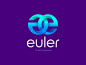 euler minimal symbol typography icon branding design mark brand logo idea