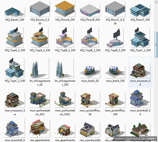 【新提醒】现代虚拟城市建筑_2.5D场景...