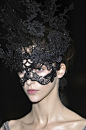 Philip Treacy Lace Masks  - Valentino Fall 2009 Couture