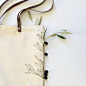 Image of olive branch tote bag