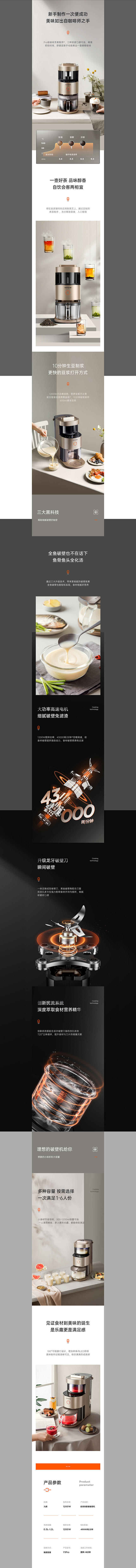 九阳破壁机详情页合集_火之鸟SUNBIR...