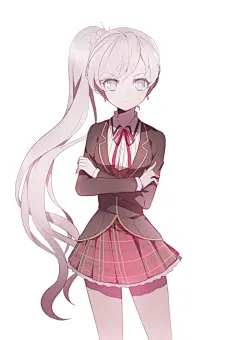 p站 二次元 插画 少女 头像 原创 壁纸 动漫   RWBY  WEISS  校服版 萌 P站ID：44935397