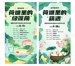 夏日荷花莲子刷屏海报-素材库-sucai1.cn