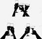 酒席敬酒剪影图标 祝酒 聚会 酒席 UI图标 设计图片 免费下载 页面网页 平面电商 创意素材