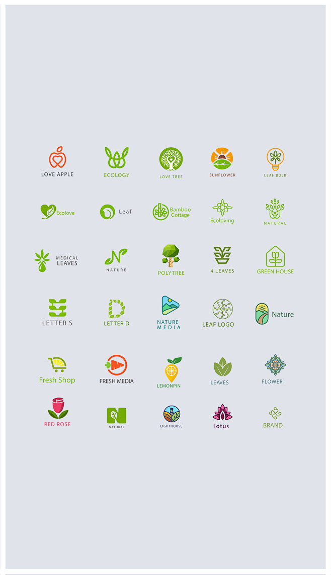 绿色农业环保商业logo设计素材