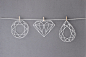 Papercut Gemstones, delicate geometric papercuttings, set of 3 : I cant think of enough things to do with these paper gems. Windows, ceilings, walls, or even framed, there are a million uses. Christmas is around the