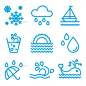 水放图标集-杂项图标Water And Drop Icons Set - Miscellaneous Icons抽象,浅绿色,蓝色,干净,滴,滴,元素,流,鲜花,图标,标签,液体,标志,马克,海洋,游泳池,雨,雨滴,丝带,河流,保存,大海,形状,象征,流泪,矢量,水,水滴,波,湿 abstract, aqua, blue, clean, drop, droplet, element, flow, flowers, icon, label, liquid, logo, mark, ocean, pool, 